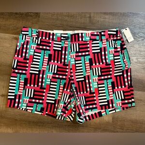 crown & ivy 🆕🆕 Women’s Geometric Print Stretch Shorts Size 20 W